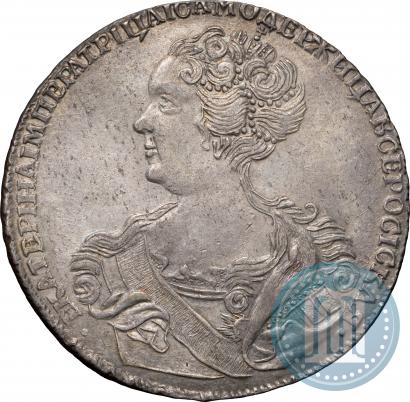 Picture 1 rouble 1725 year СПБ "Petersburg type, portrait turned to the left"
