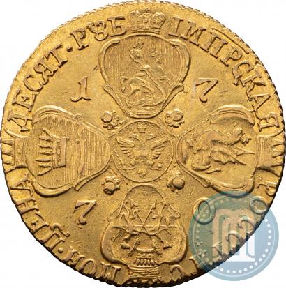 Фото 10 рублей 1770 года СПБ 