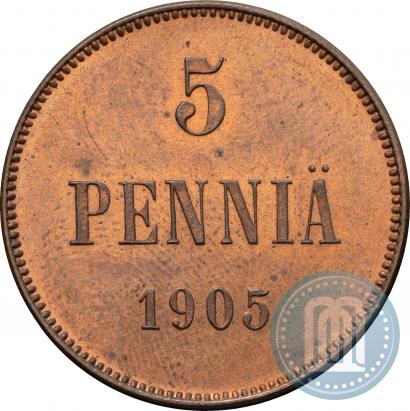 Фото 5 пенни 1905 года  