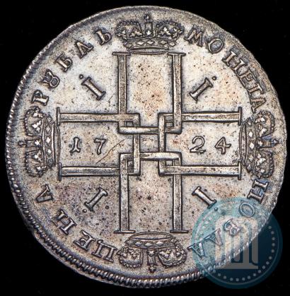 Фото 1 рубль 1724 года  "Портрет в античных доспехах"