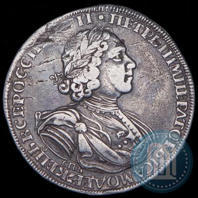 Фото 1 рубль 1724 года СПБ "Солнечный, в латах"