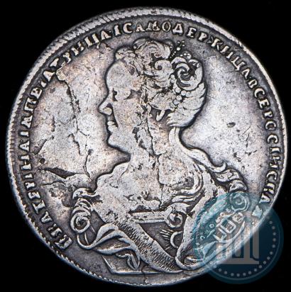 Фото Полтина 1726 года СПБ "Петербургский тип, портрет влево"