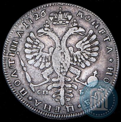 Фото Полтина 1726 года СПБ "Петербургский тип, портрет влево"