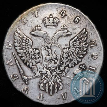 Фото 1 рубль 1748 года ММД 
