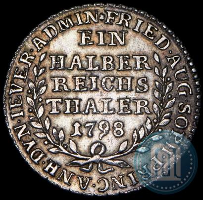 Фото Ein halber reichsthaler 1798 года  "Княжество Йевер"