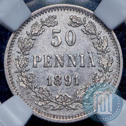 Фото 50 пенни 1891 года L 