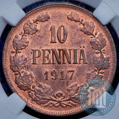 Фото 10 пенни 1917 года  