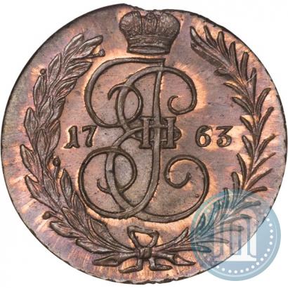 Picture 1 kopeck 1763 year  