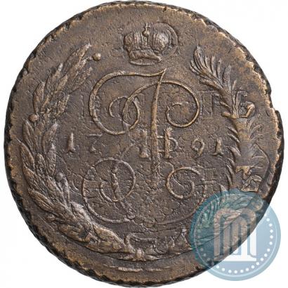 Picture 5 kopecks 1791 year  "Paul's restrike"
