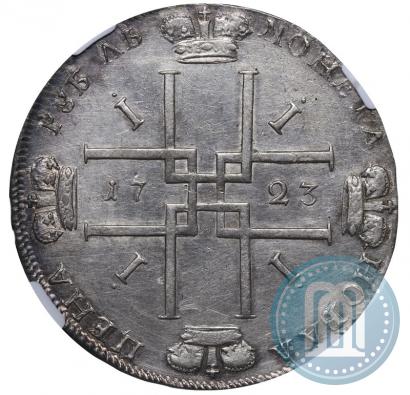 Фото 1 рубль 1723 года  "Портрет в античных доспехах"