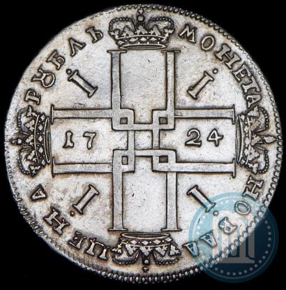 Фото 1 рубль 1724 года  "Портрет в античных доспехах"