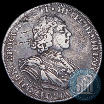 Фото 1 рубль 1724 года СПБ "Солнечный, в латах"