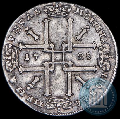 Фото 1 рубль 1725 года OK "Портрет в античных доспехах"