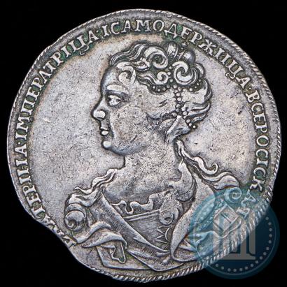 Фото 1 рубль 1726 года  "Московский тип, портрет влево"