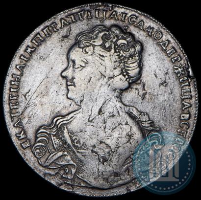 Фото 1 рубль 1726 года СПБ "Петербургский тип, портрет влево"