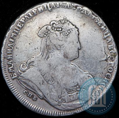 Фото 1 рубль 1739 года СПБ "Петербургский тип"