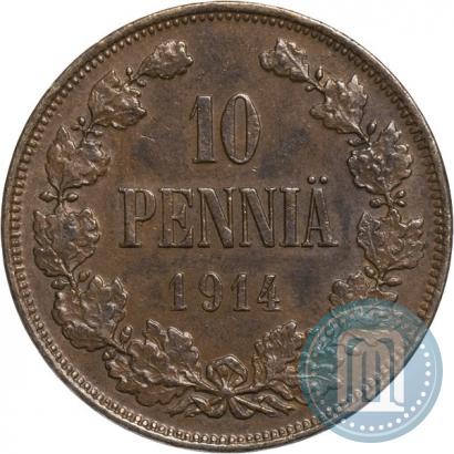 Фото 10 пенни 1914 года  
