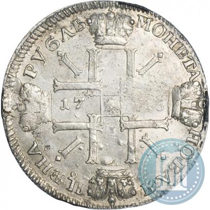 Фото 1 рубль 1725 года СПБ "Солнечный в латах"