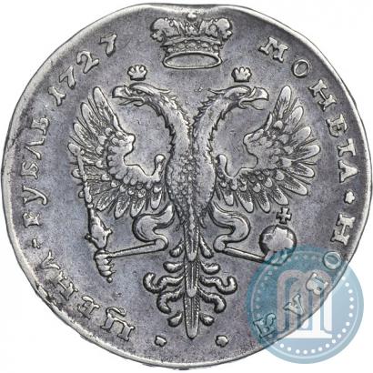 Фото 1 рубль 1727 года  "Московский тип, портрет вправо"