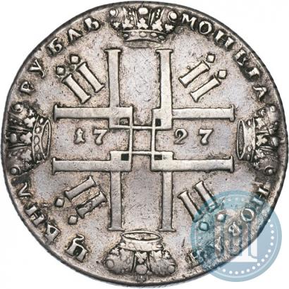 Фото 1 рубль 1727 года СПБ "Петербургский тип"
