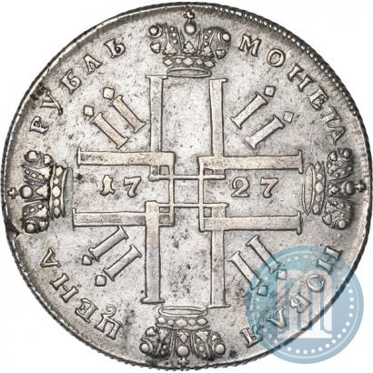 Фото 1 рубль 1727 года СПБ "Петербургский тип"