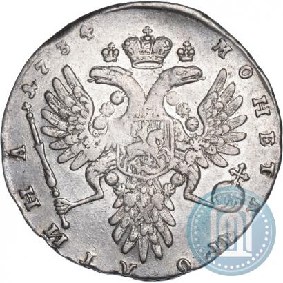 Фото Полтина 1734 года  "Тип 1735 года"
