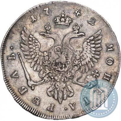 Фото 1 рубль 1742 года ММД 