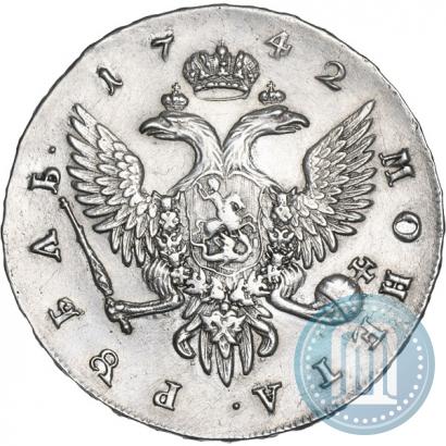 Фото 1 рубль 1742 года СПБ 