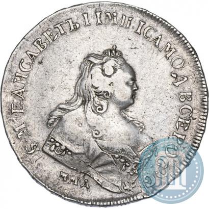 Фото 1 рубль 1743 года ММД 