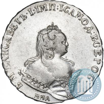 Фото 1 рубль 1743 года ММД 