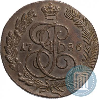 Фото 5 копеек 1786 года КМ 