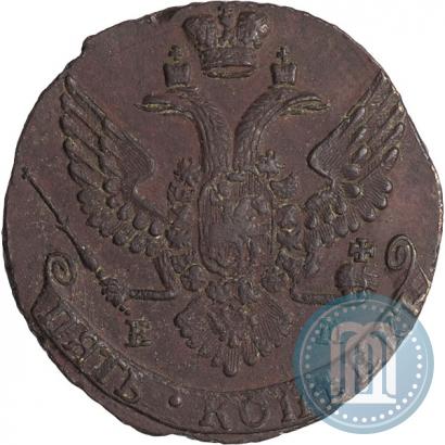 Picture 5 kopecks 1791 year ЕМ 