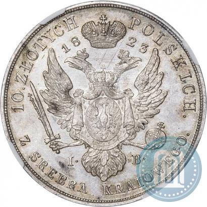 Picture 10 złotych 1823 year IB 