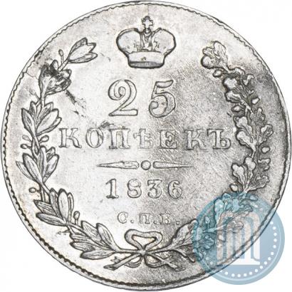 Фото 25 копеек 1836 года СПБ-НГ 