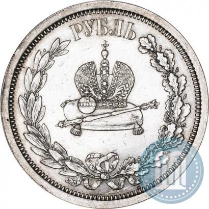 Picture 1 rouble 1883 year ЛШ "On the Coronation of Emperor Alexander III"