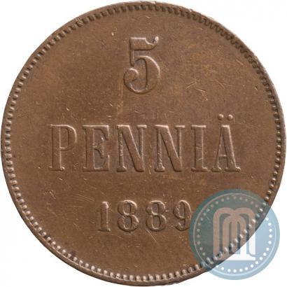 Picture 5 pennia 1889 year  