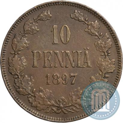 Picture 10 pennia 1897 year  