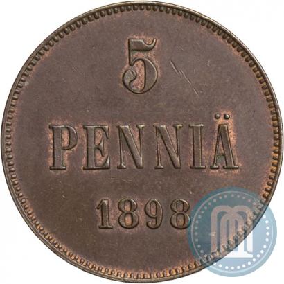 Фото 5 пенни 1898 года  