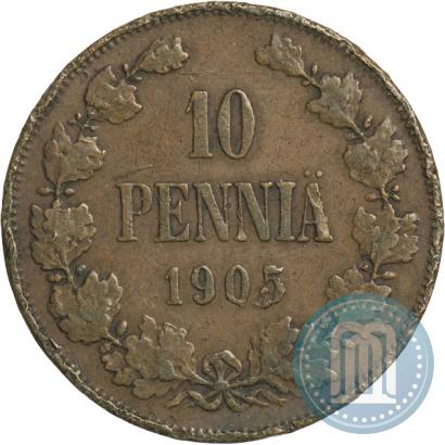 Фото 10 пенни 1905 года  