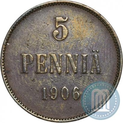 Picture 5 pennia 1906 year  