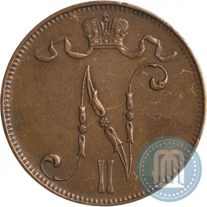 Picture 5 pennia 1908 year  