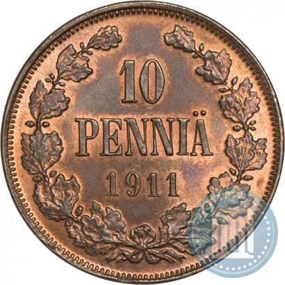 Picture 10 pennia 1911 year  