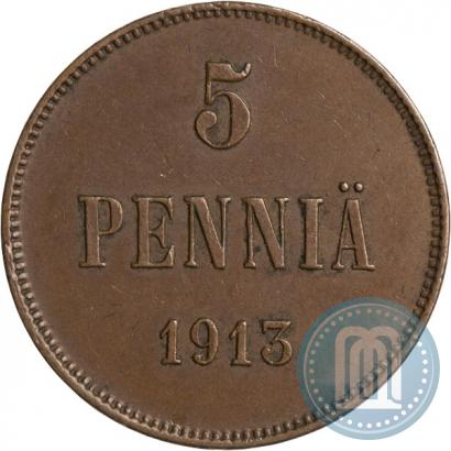 Picture 5 pennia 1913 year  
