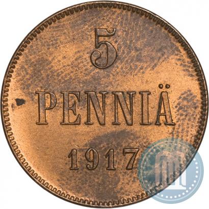 Picture 5 pennia 1917 year  
