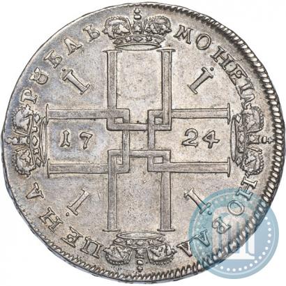 Фото 1 рубль 1724 года  "Портрет в античных доспехах"