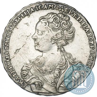 Фото 1 рубль 1726 года  "Московский тип, портрет влево"