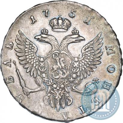 Фото 1 рубль 1751 года ММД 