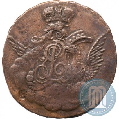 Picture 1 kopeck 1756 year  