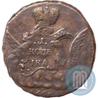 Picture 1 kopeck 1756 year  