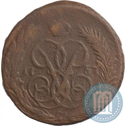 Picture 1 kopeck 1757 year  